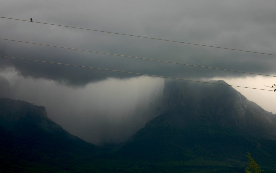 cloud burst in the mountains at Mudumalai Nat'l Park