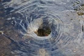 a circular current in the water