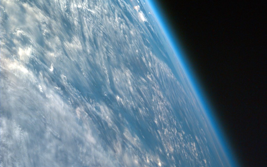 Earth showing atmosphere
