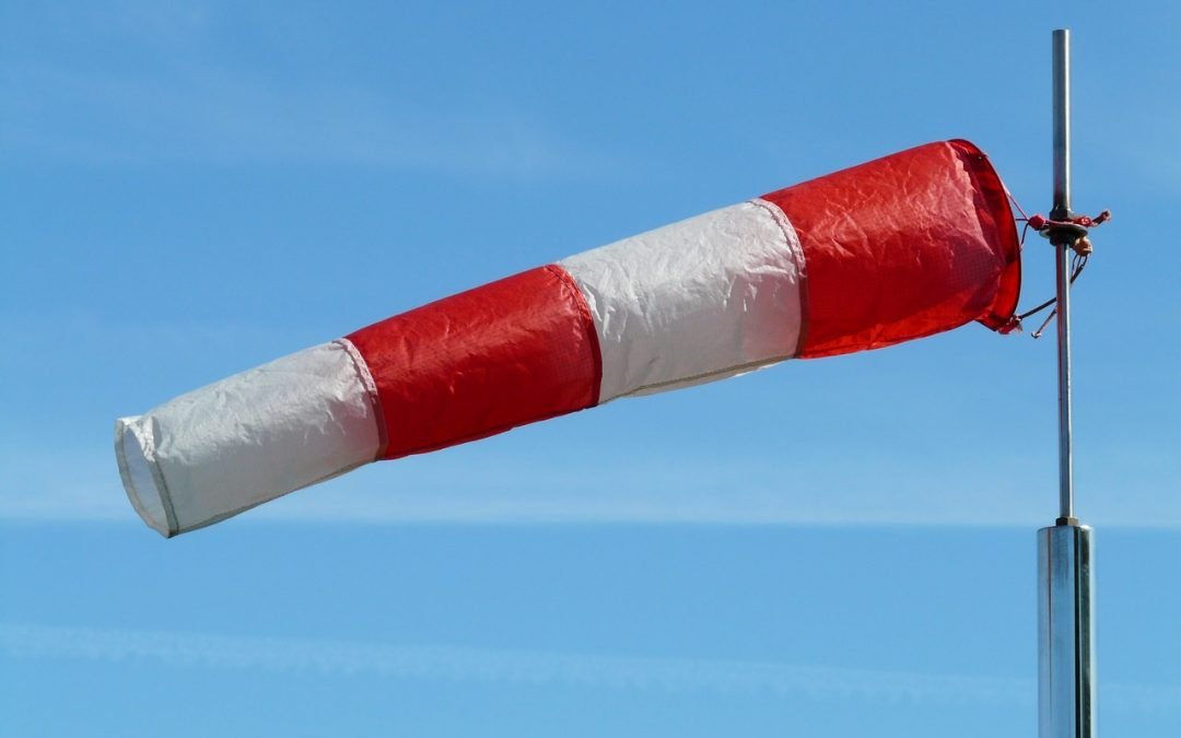 Red white weather vane sock